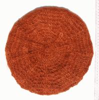 Orange mohair hatt