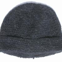 Black mohair hat